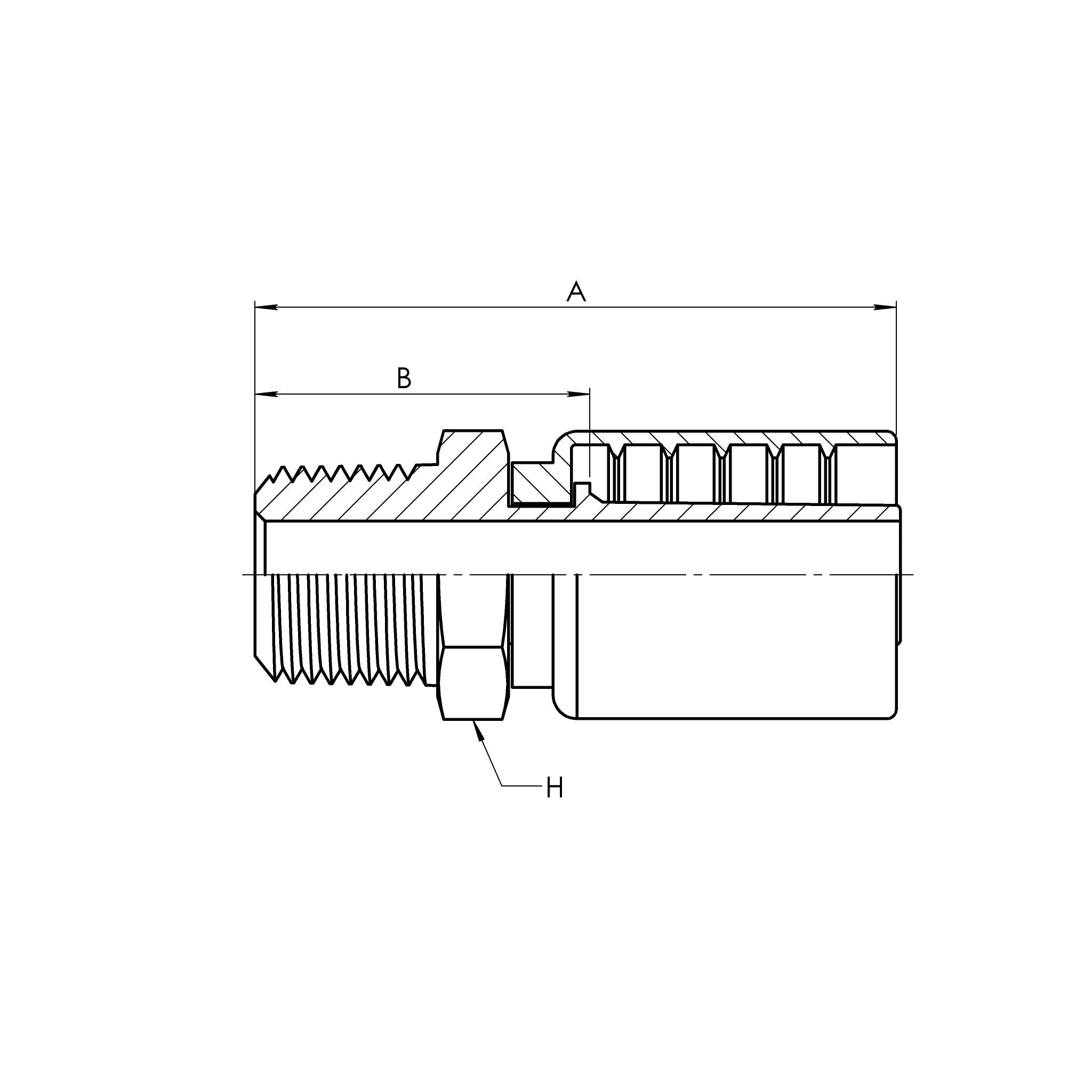 Hose Crimp Fittings › HY Series – OM Industrial Products Corp.